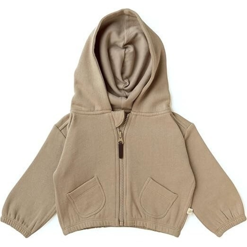 MAKEMAKE Toddler Baby Certified Organic Cotton Fleece Sweatshirt Mocha Size 0-3M